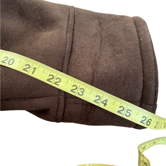 White Stag brown faux suede button down long sleeve oversized jacket size 3XL - Picture 12 of 15